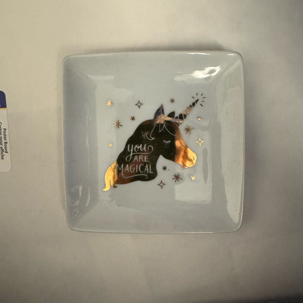 Papersource Golden Unicorn Trinket Dish
